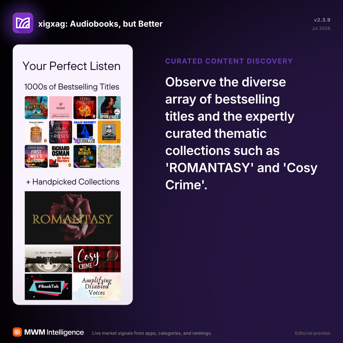 xigxag: Audiobooks, but Better - Books App | MWM