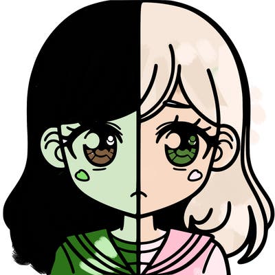 a split of a girl