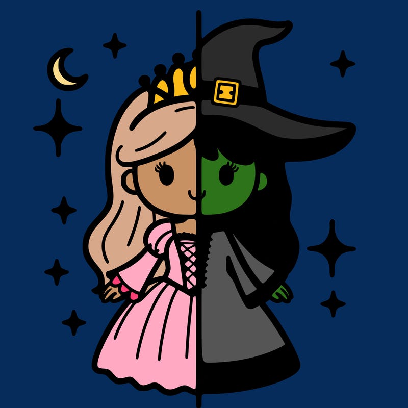 split princess and witch