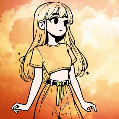 girl in a cute crop top