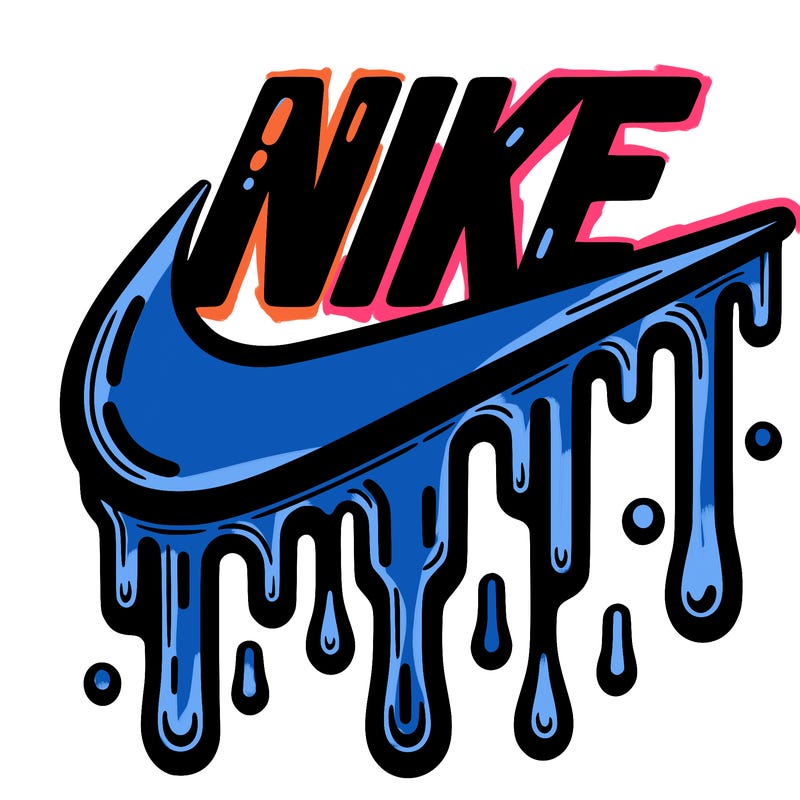 dripping nike logo