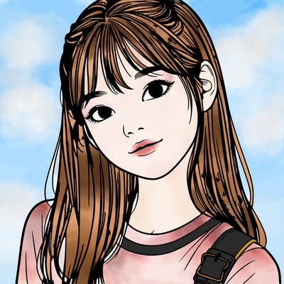 a realistic korean teenage girl