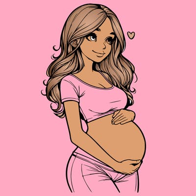 realistic pregnant girl