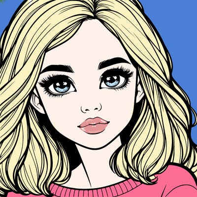 realistic girl whith cute eyes