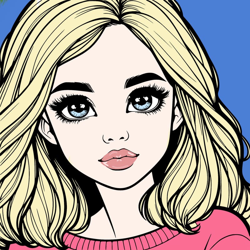 realistic girl whith cute eyes