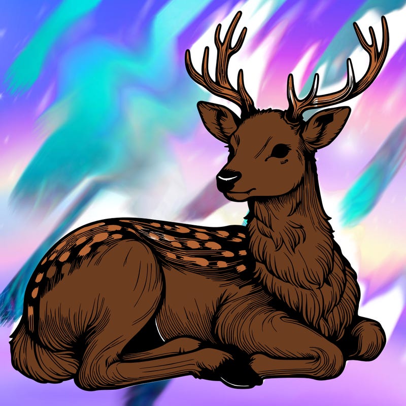 realistic deer with antlers