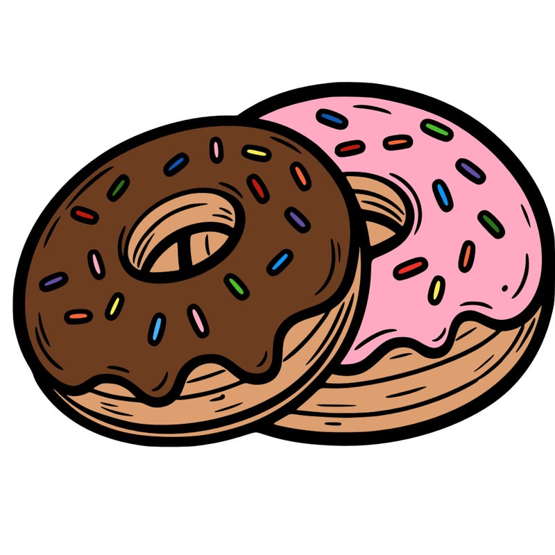 a piece of food doughnuts