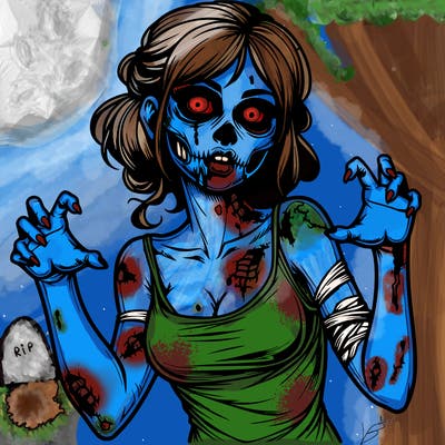 realistic zombie girl