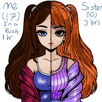 realistic girl split