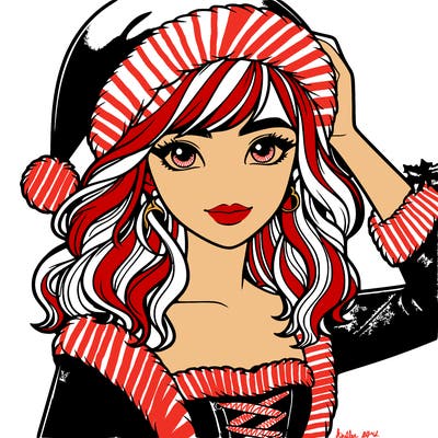 realistic teen girl wearing christmas outfit