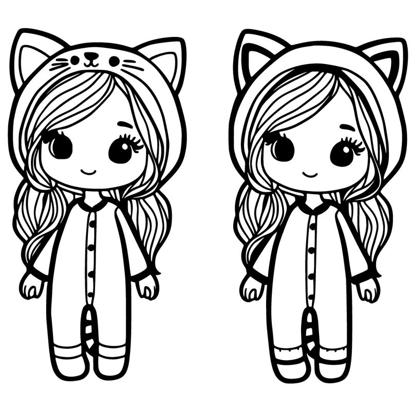 girl in cat onesie