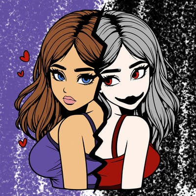 realistic girl split