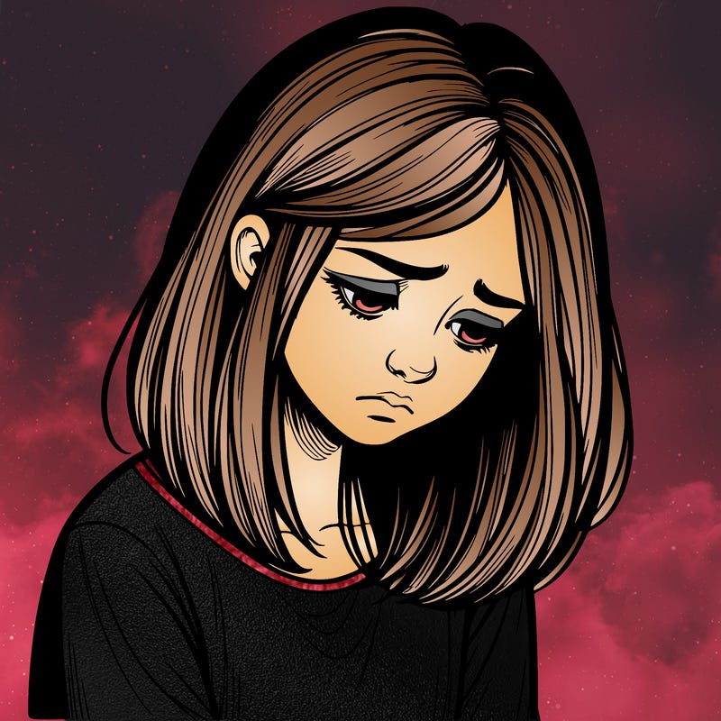 realistic sad girl