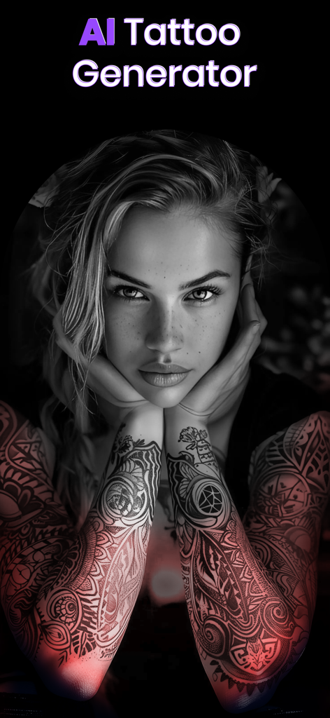 Ink Ai Tattoo Design Generator - A woman showcasing intricate AI-generated sleeve tattoos on her arms.