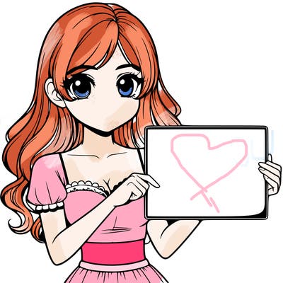 realistic pretty girl holding blank sign
