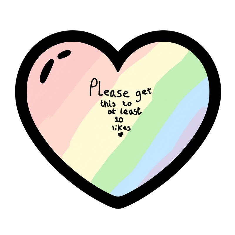 a blank heart