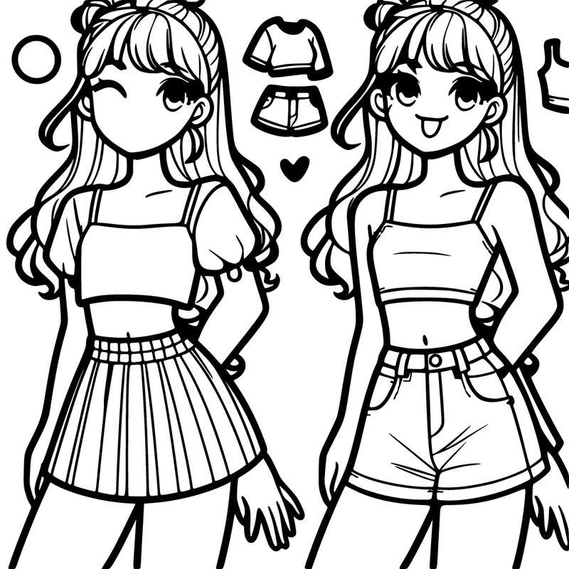 girl wearing crop top and skirt