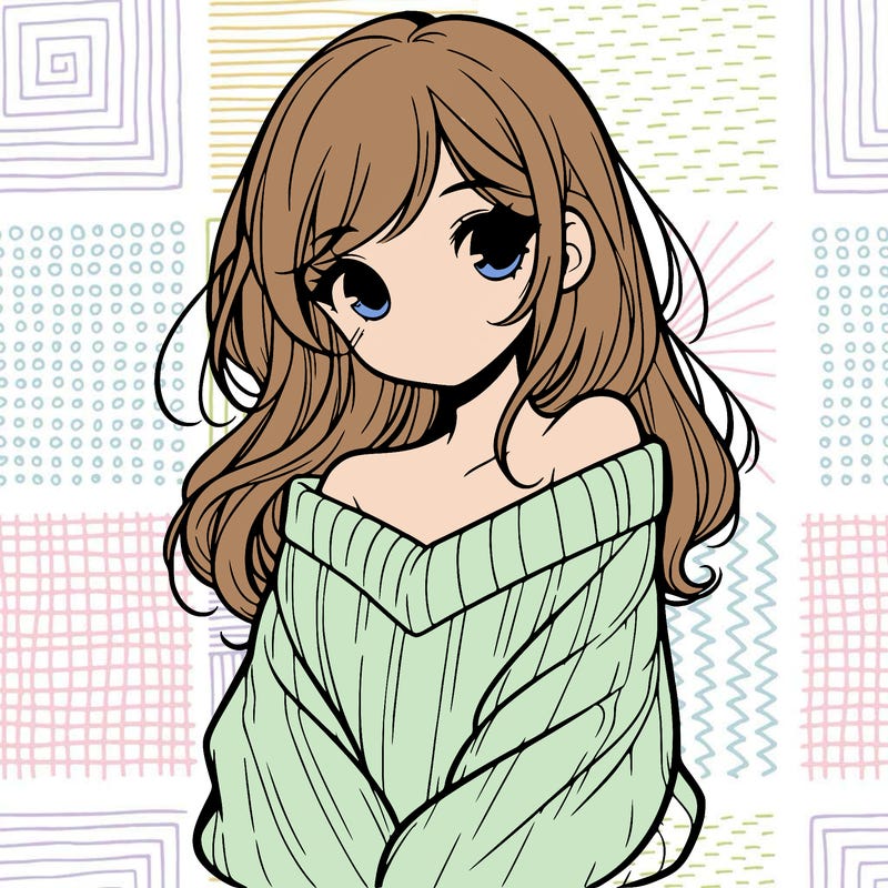 shy pretty girl wearing a sweater that is falling off one shoulder portrait