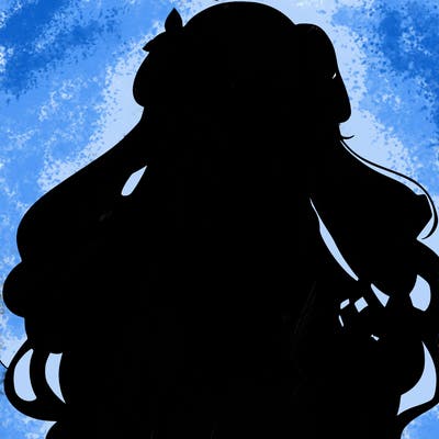 hot anime girl with long hair wearing a crop top and jorts