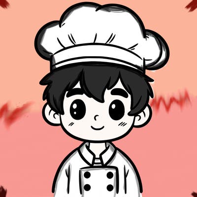 kid wearing a chef hat