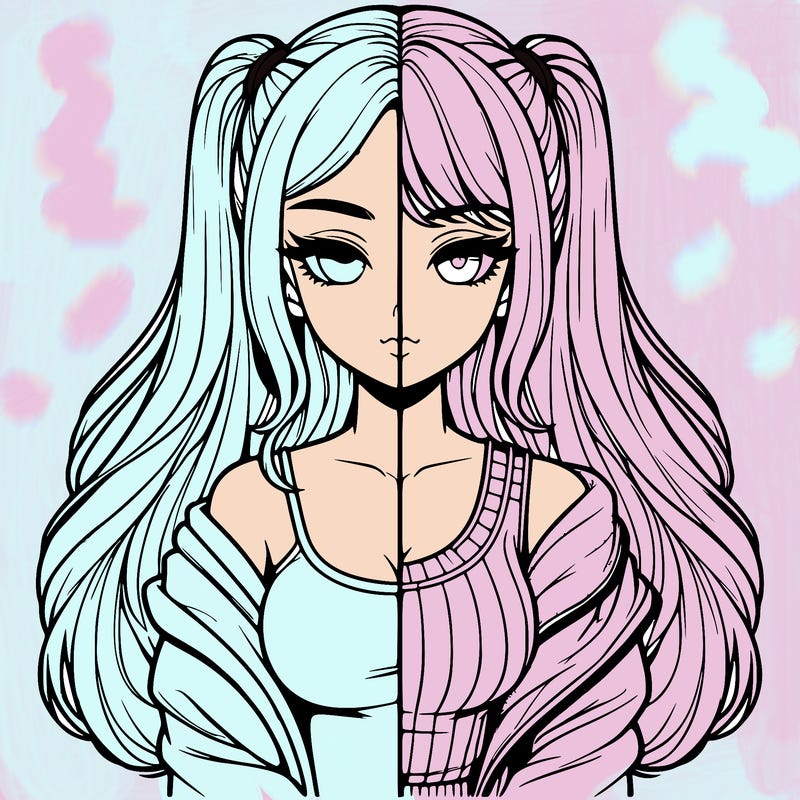 realistic girl split