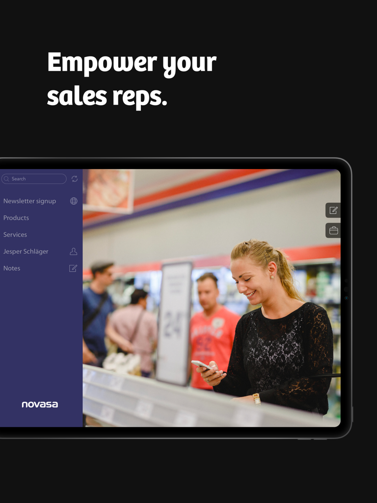 Presentor - Presentor app on iPad displaying sales presentation features and the headline Empower your sales reps