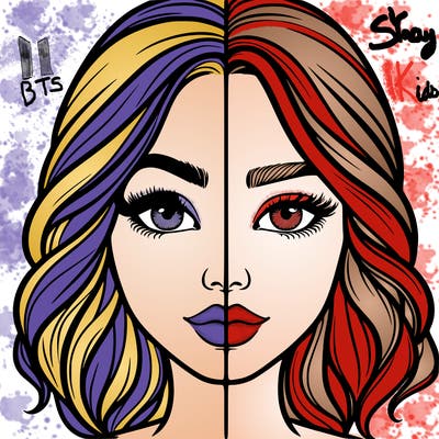 realistic girl split half