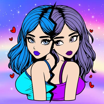 realistic girl split