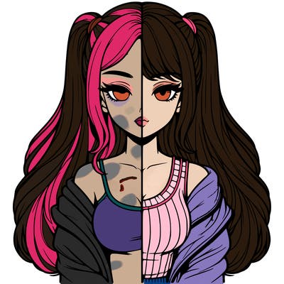 realistic girl split