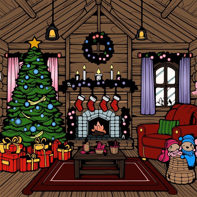 christmas house interior