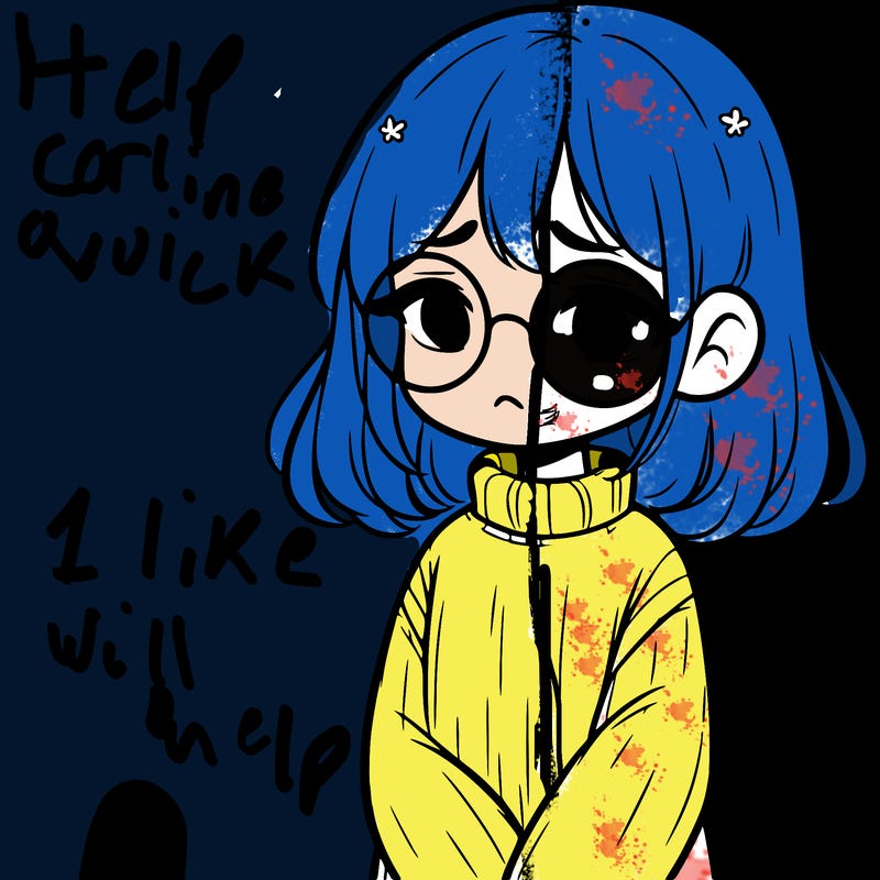 sad girl with glasses in a sweater