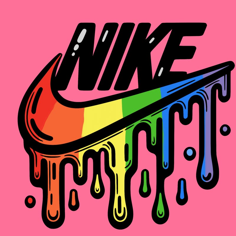 dripping nike logo