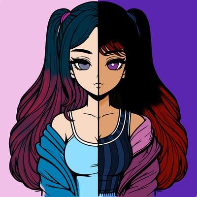 realistic girl split