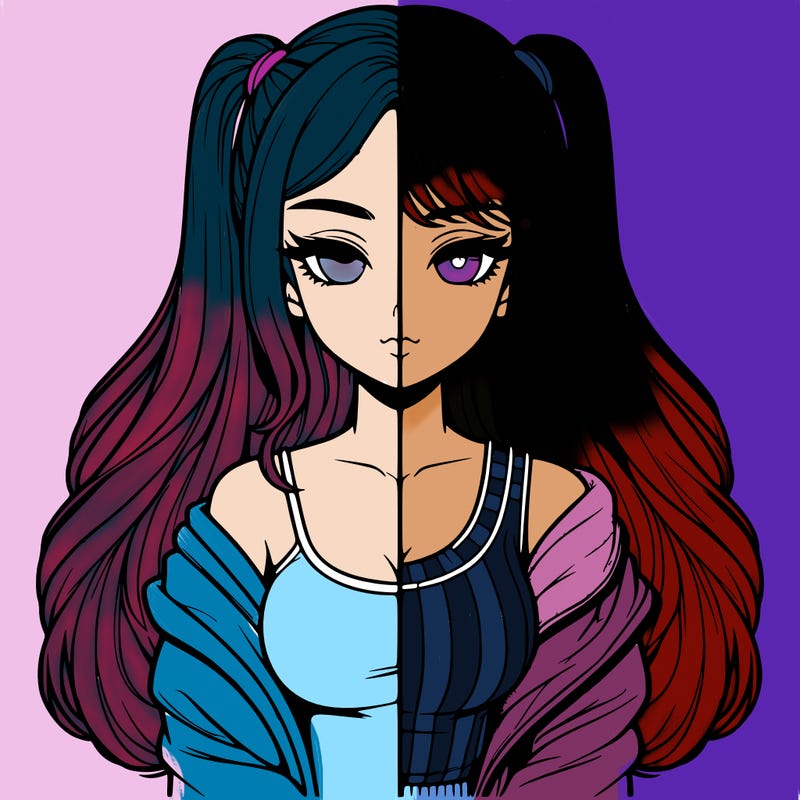 realistic girl split