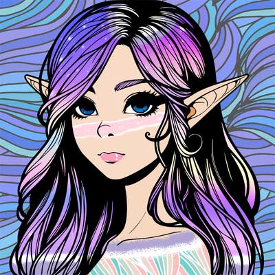 elf girl realistic dark fantasy