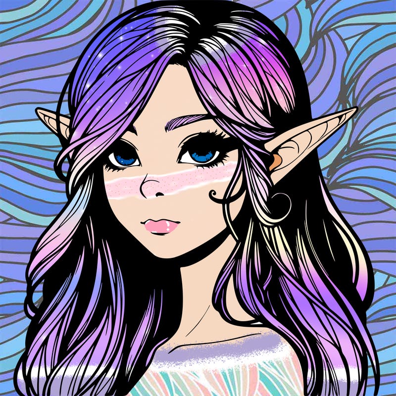 elf girl realistic dark fantasy