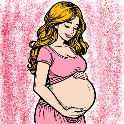woman heavily pregnant realistic