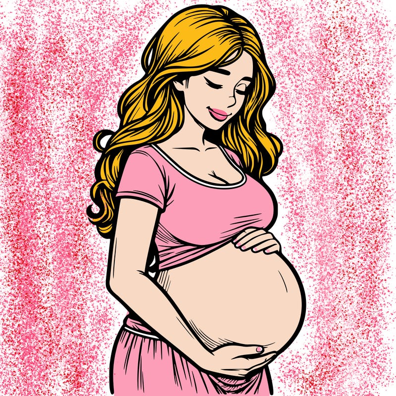 woman heavily pregnant realistic