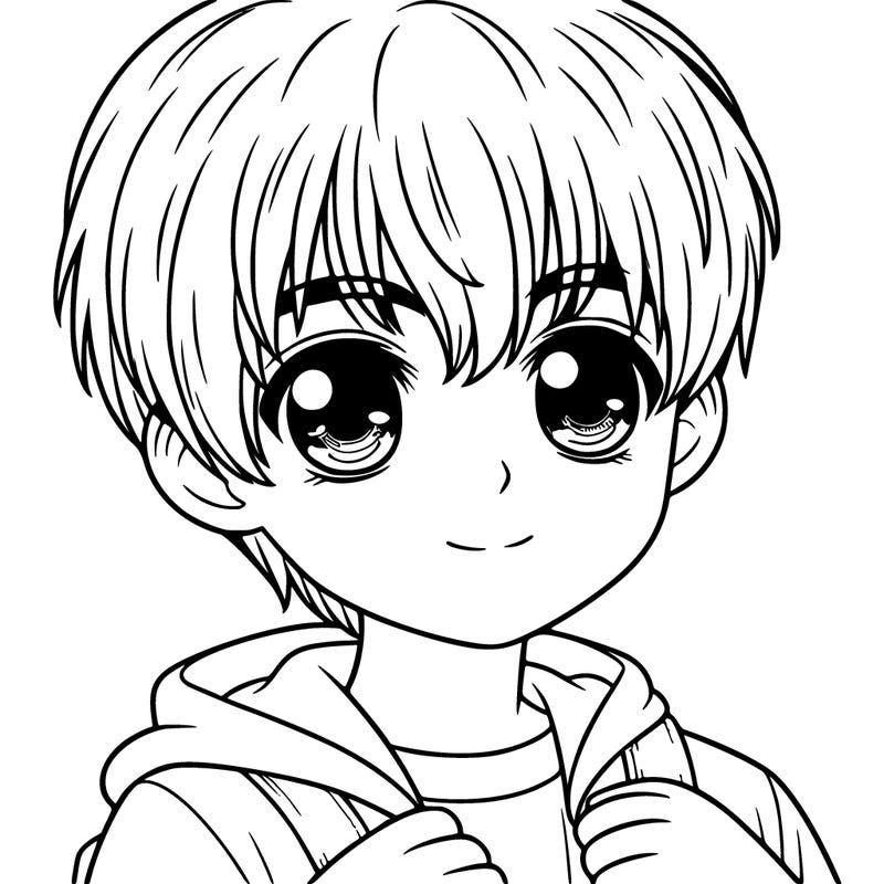 realistic boy with bangs