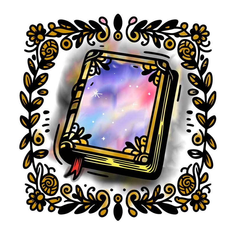 stylized book border