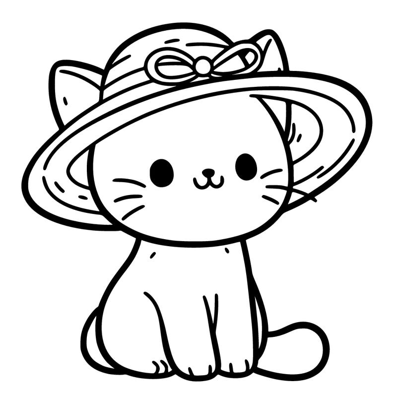 cat. with a big hat