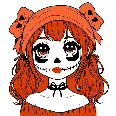 realistic girl halloween