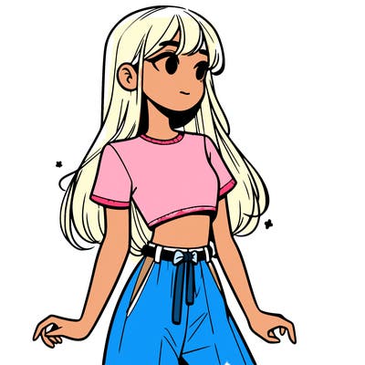 girl in a cute crop top