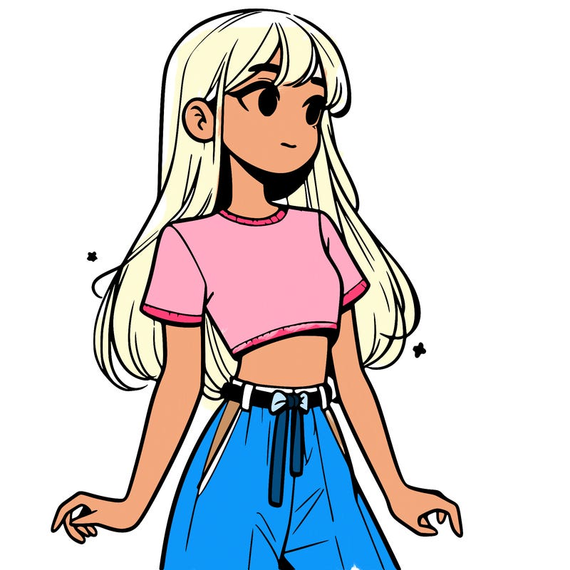 girl in a cute crop top