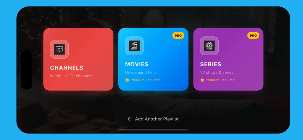 Sparkle Iptv : Player Tv - Sparkle IPTV player interface showing live channels movies and series categories