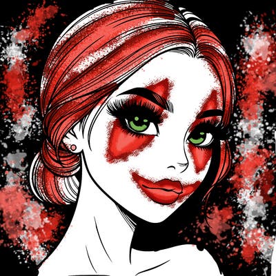 realistic girl with lashes