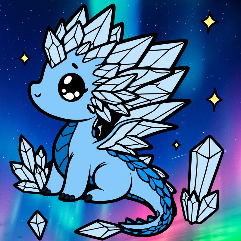 little cute crystal dragon