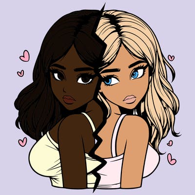 realistic girl split