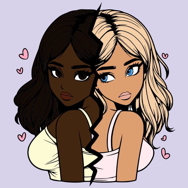 realistic girl split