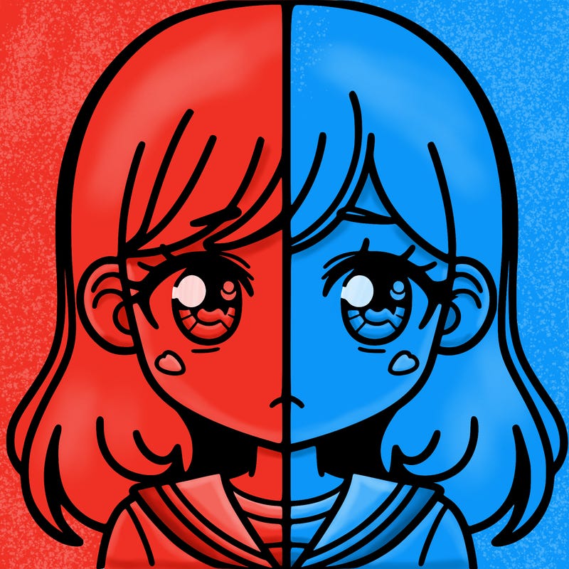 a split of a girl